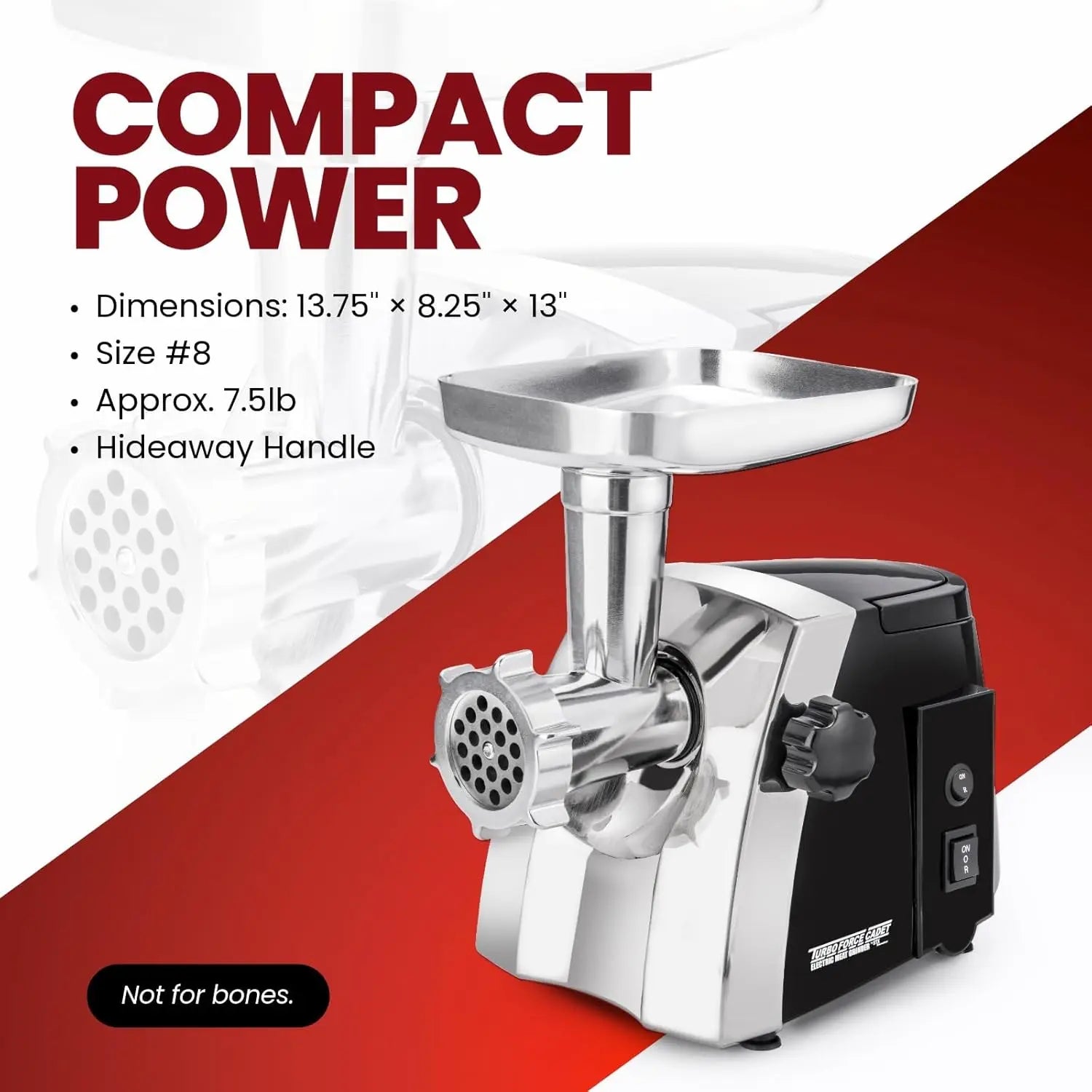 Electric Meat Grinder with Slicer, Shredder, and Sausage Stuffer - 6-in-1 Home Kitchen Appliance