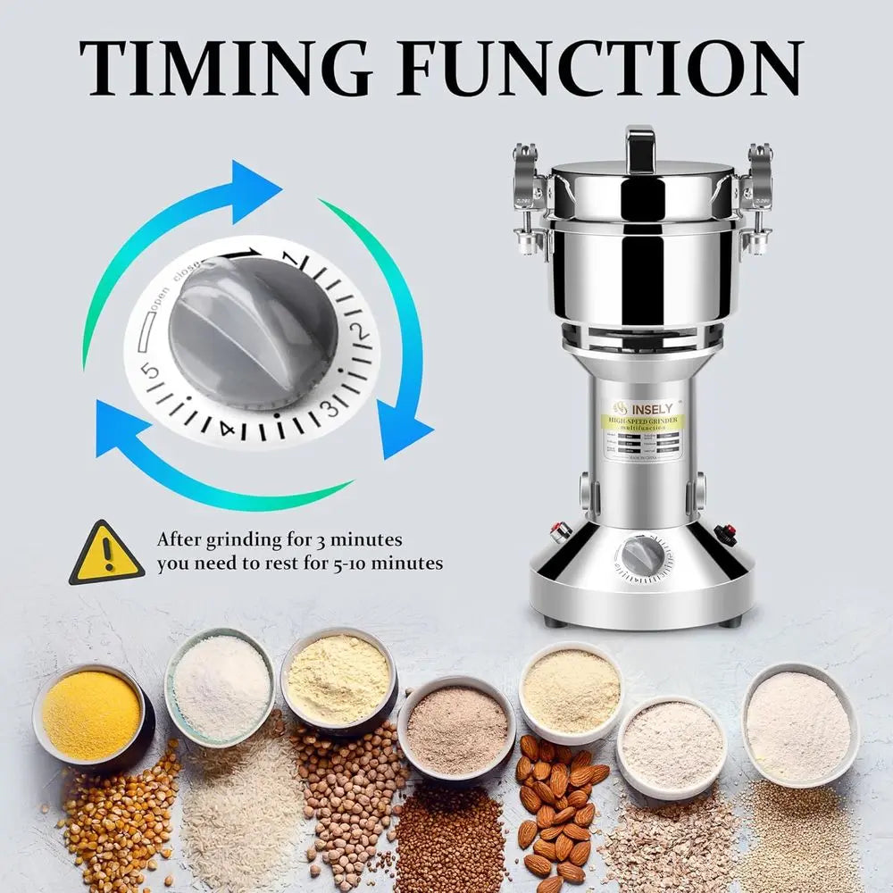 300g High Speed Food Grain Mill Stainless Steel Seeds Flour Nut Pill Wheat Corn Herbs Spices & Seasonings Dry Grinder Electric M