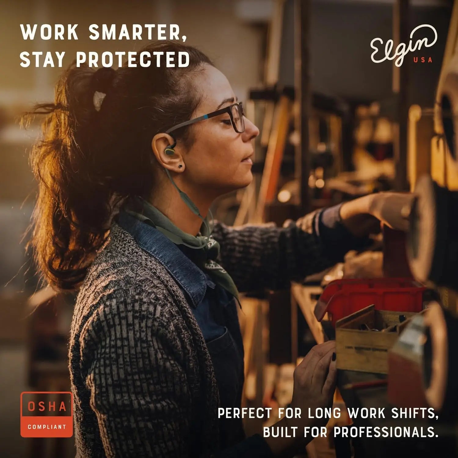 Bluetooth Earbuds with 31 dB Noise Reduction, IP67 Waterproof, 20-Hour Battery, Noise Canceling Mic for Work